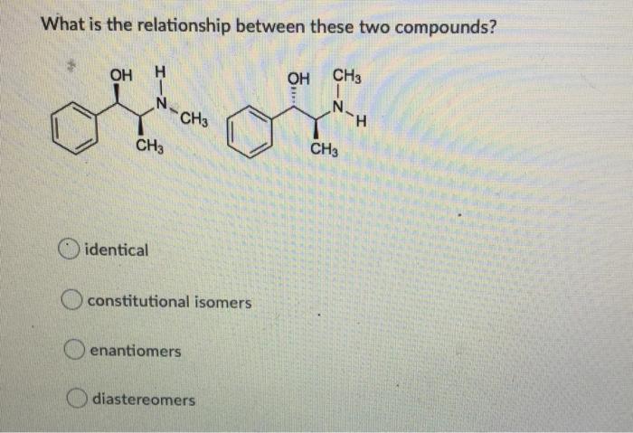 Solved What is the relationship between these two compounds? | Chegg.com