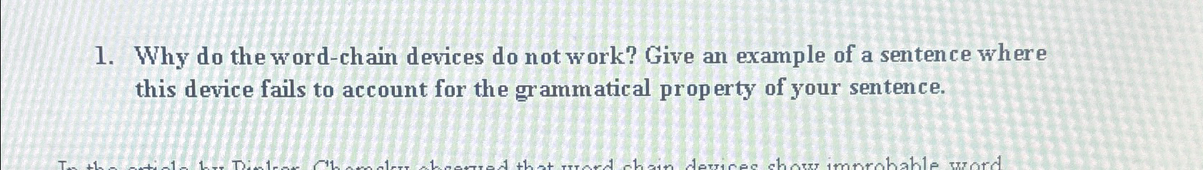 Solved Why do the word-chain devices do not work? Give an | Chegg.com