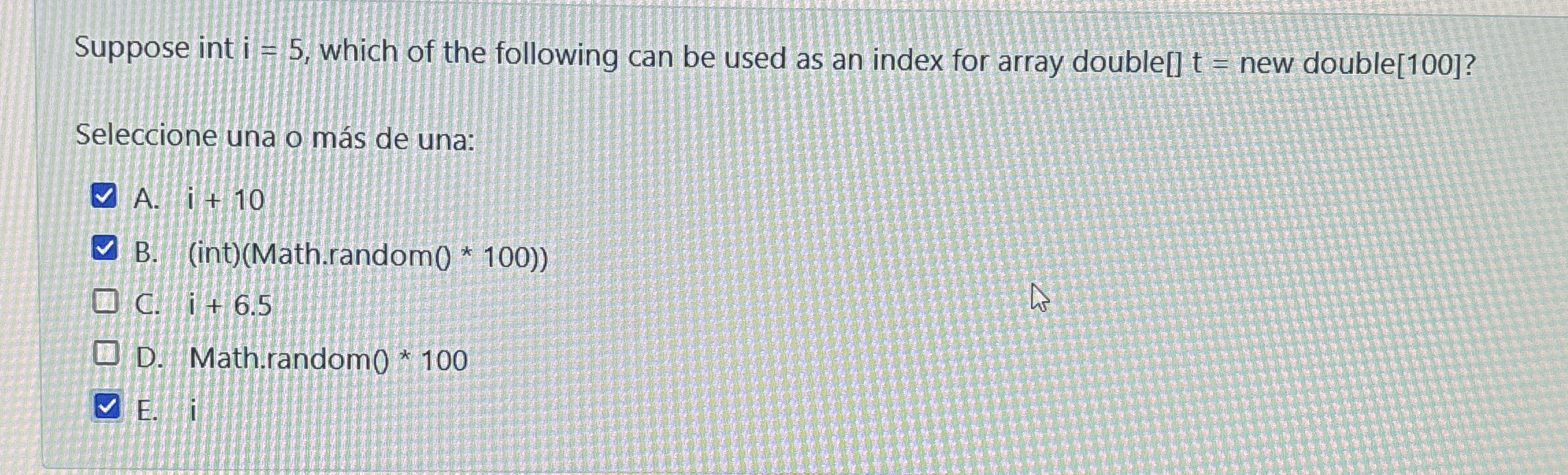 Solved Suppose int i=5, ﻿which of the following can be used | Chegg.com