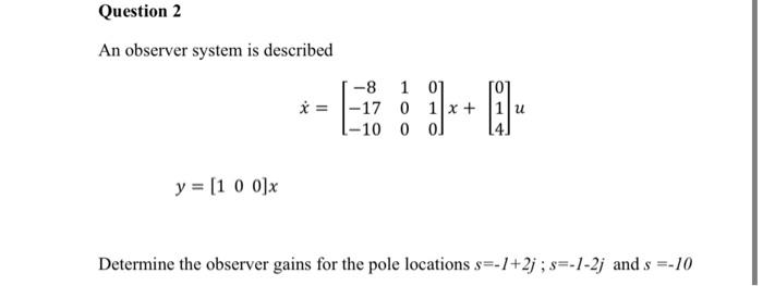 Solved An observer system is described | Chegg.com