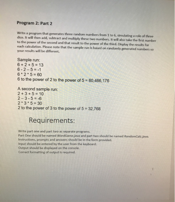 Solved Program 2: Part 1 Write a program that plays a word | Chegg.com