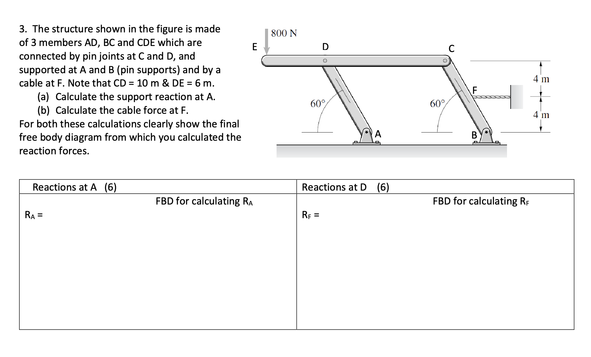 Solved The structure shown in the figure is madeof 3 | Chegg.com