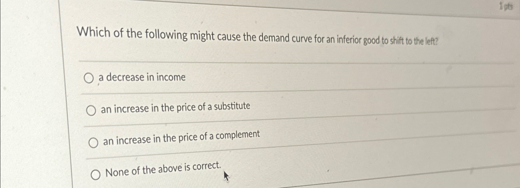 Solved Which of the following might cause the demand curve | Chegg.com