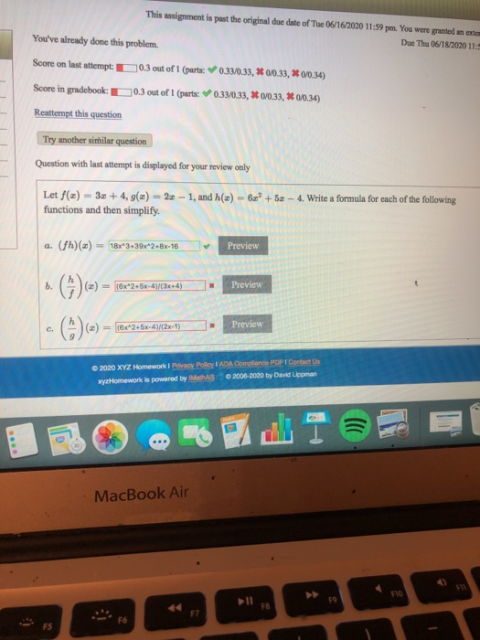 Solved This assignment is past the original due date of Tue | Chegg.com