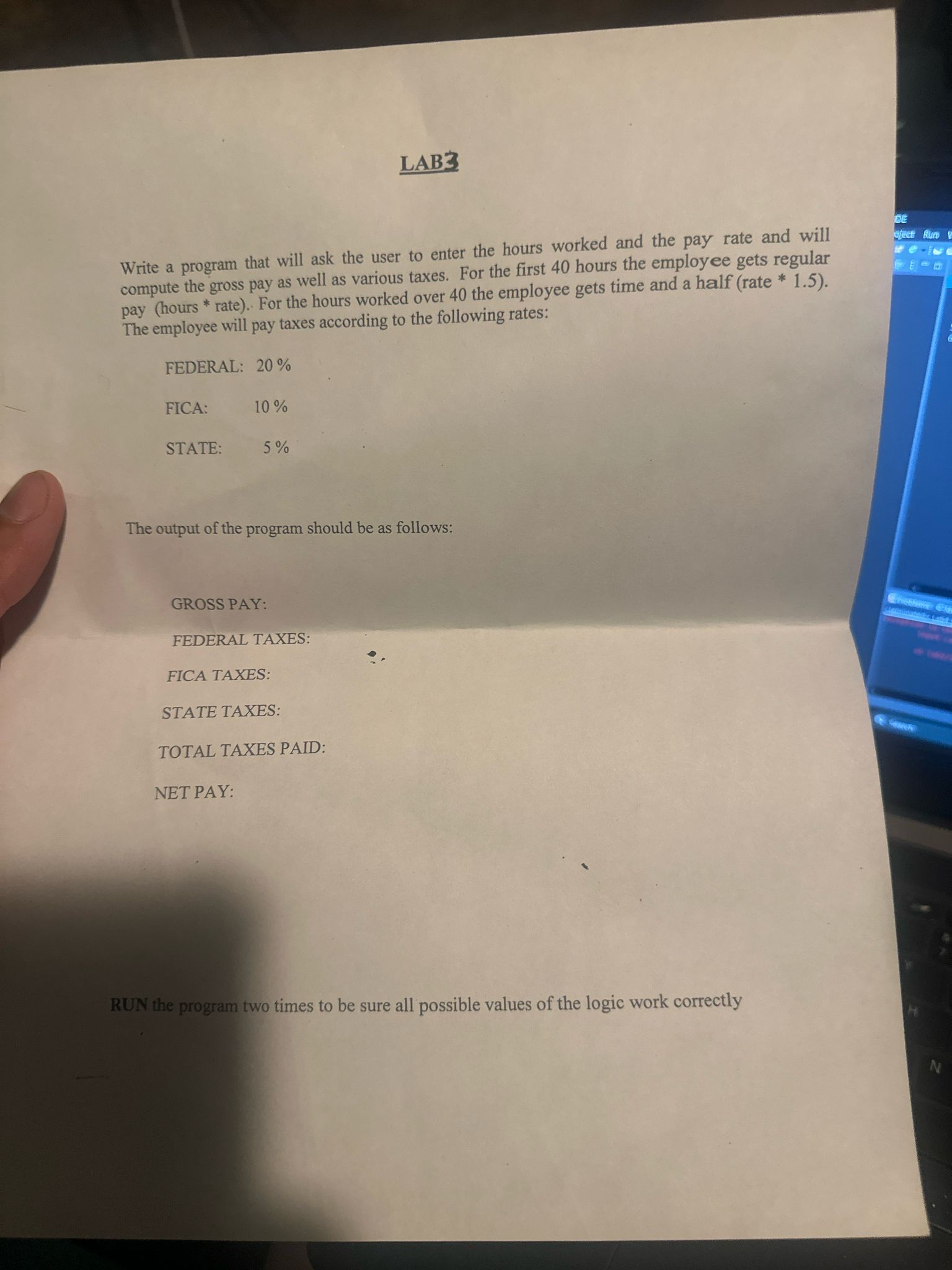 Write a program that will ask the user to enter the | Chegg.com
