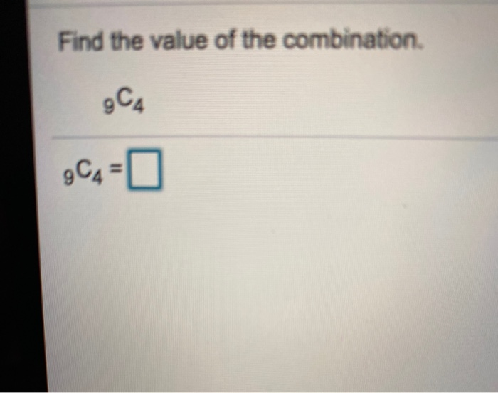 find the value of the combination 7c3