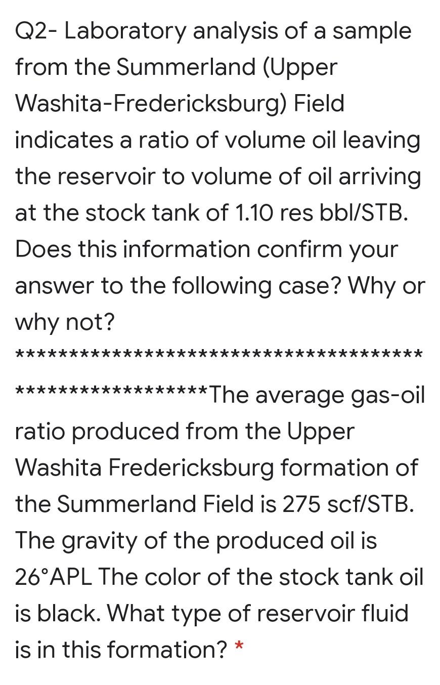 Solved Q2 Laboratory analysis of a sample from the