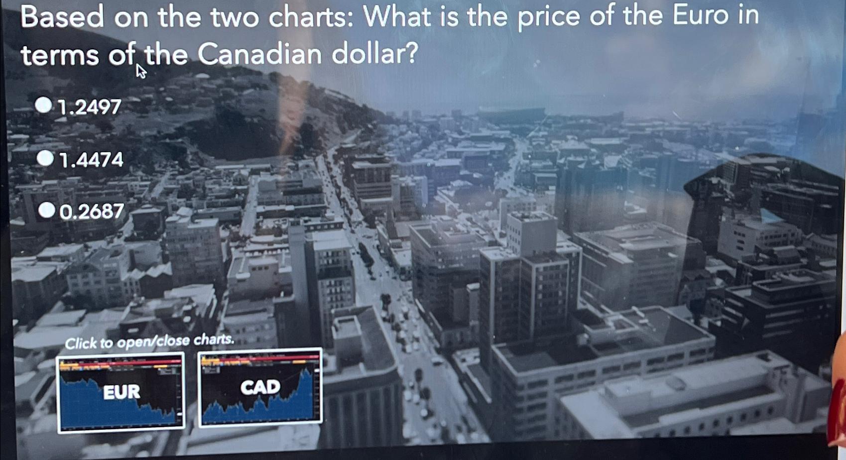 Based on the two charts: What is the price of the | Chegg.com