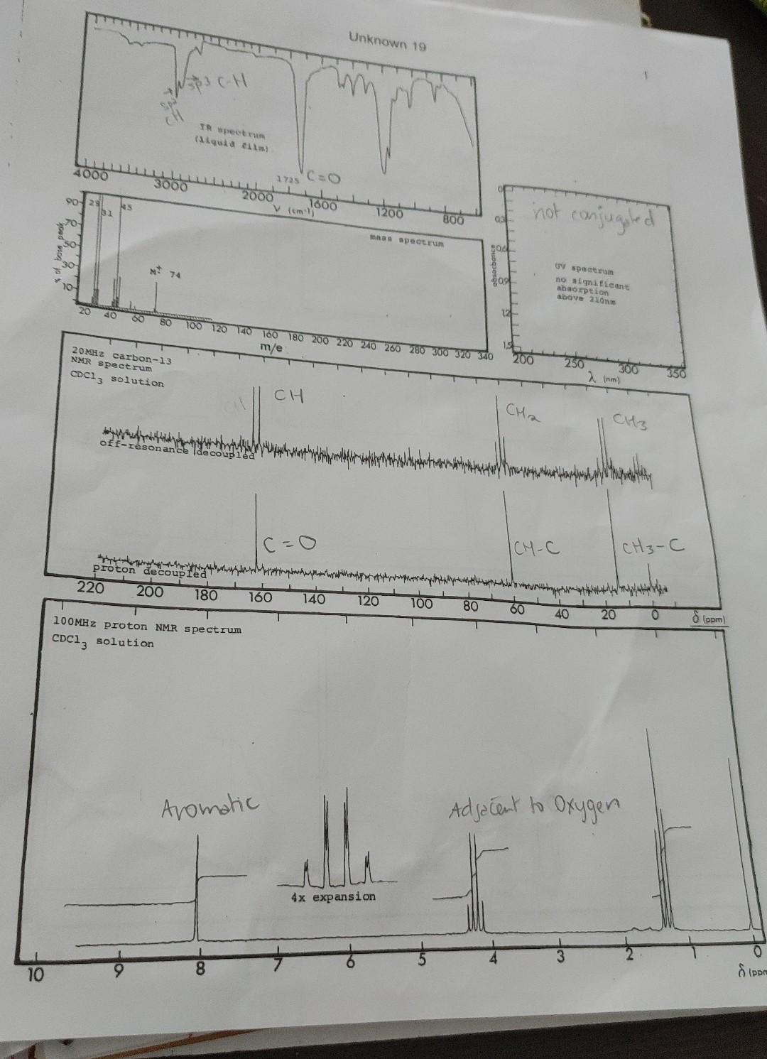 Solved need structure and explanation please. I got C4H8O | Chegg.com
