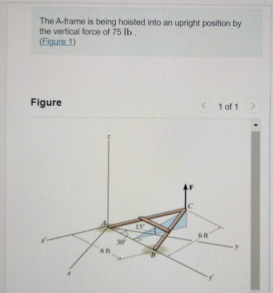 Solved The A-frame is being hoisted into an upright position | Chegg.com
