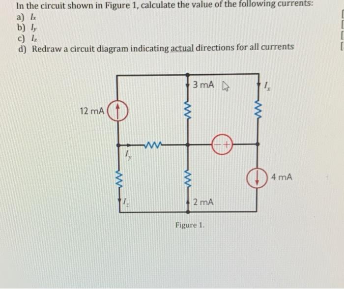 Solved In the circuit shown in Figure 1, calculate the value | Chegg.com