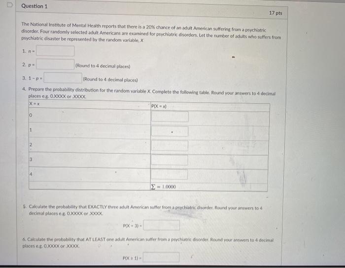 solved-question-1-17-pts-the-national-institute-of-mental-chegg