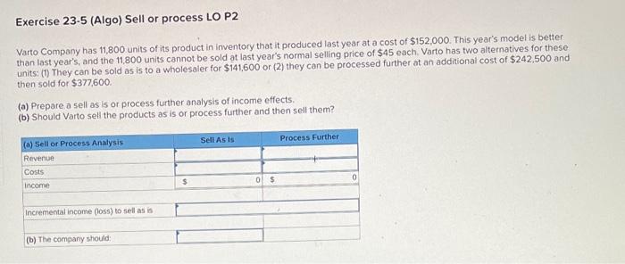 Solved Exercise 23-15 (Algo) Time and materials pricing LO Solved Exercise 23-15 (Algo) Time and materials pricing LO