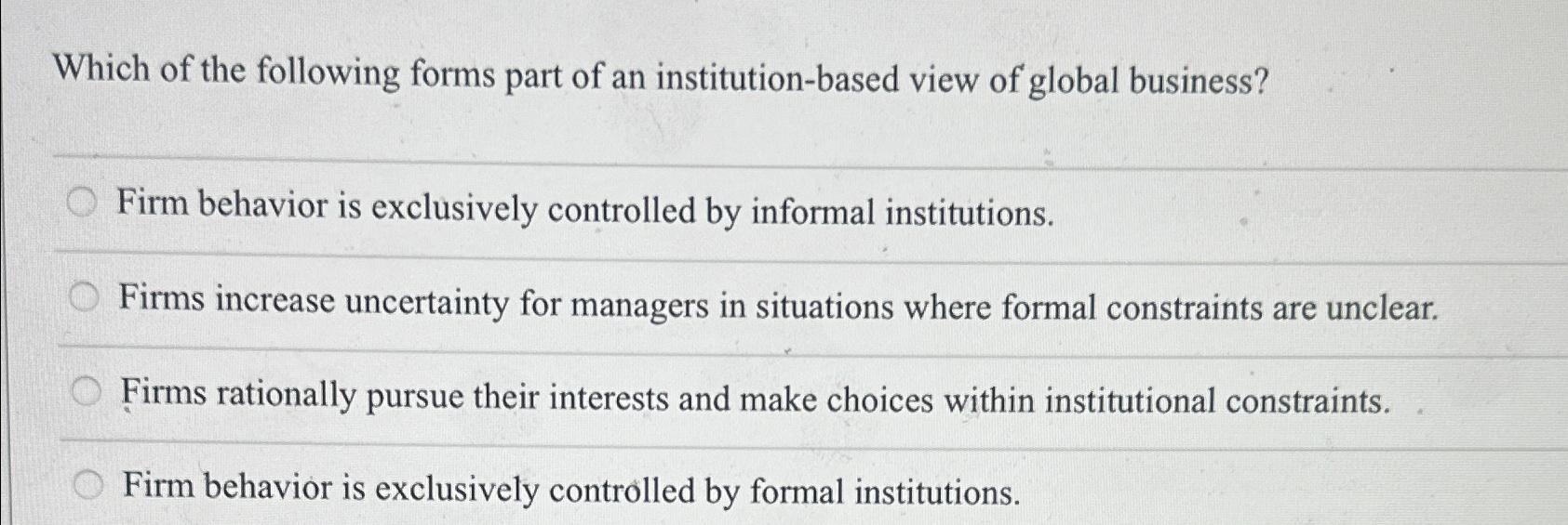 Solved Which of the following forms part of an