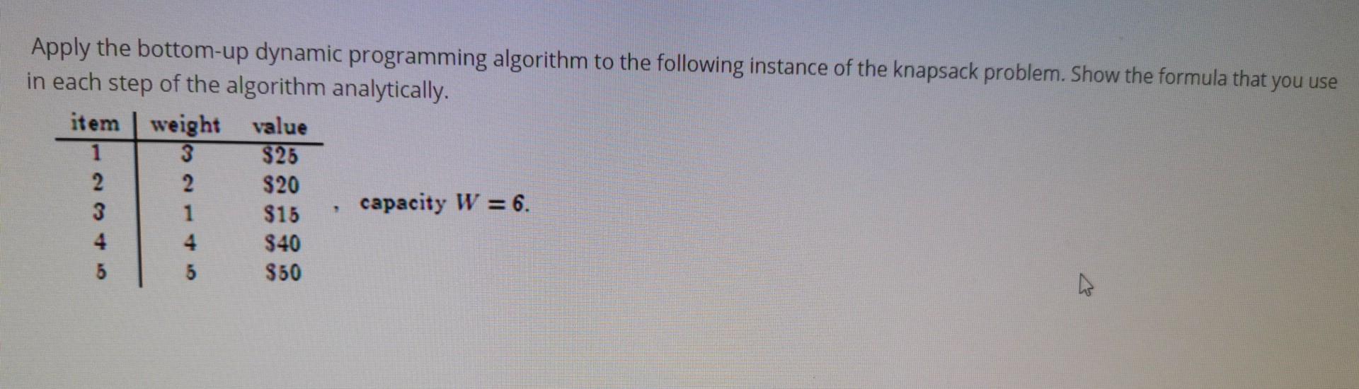 Solved Apply the bottom-up dynamic programming algorithm to | Chegg.com
