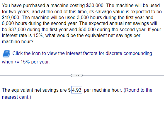 Solved You have purchased a machine costing $30,000. ﻿The | Chegg.com
