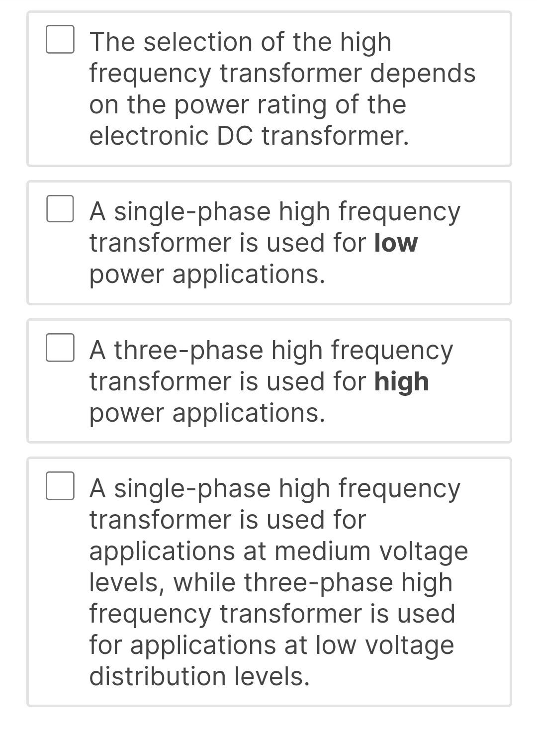 Solved A DC transformer has three stages: DC-AC conversion, | Chegg.com