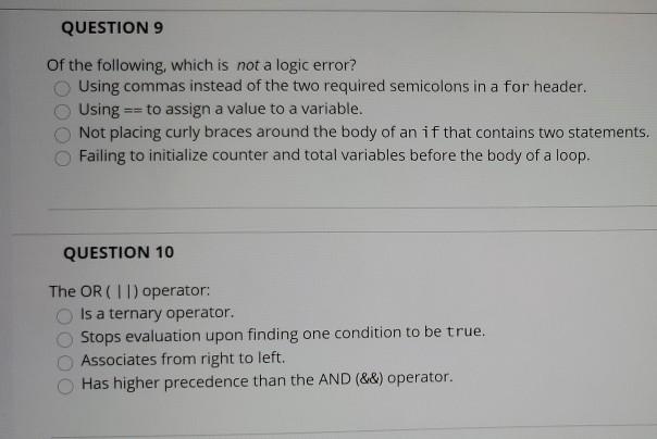 Solved QUESTION 9 of the following, which is not a logic | Chegg.com