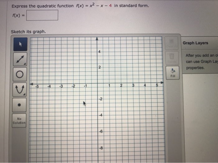 Solved Express the quadratic function f(x) = x2 - x - 4 in | Chegg.com