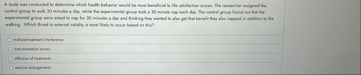 Solved A study was conducted to determine which health | Chegg.com