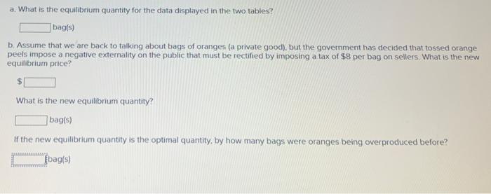 Solved Refer To The Two Tables Below, Which Show, | Chegg.com | Chegg.com