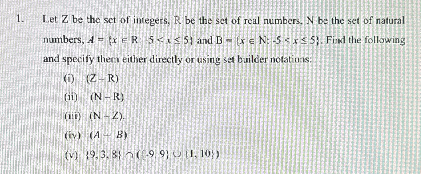 Solved Let Z Be The Set Of Integers, R ﻿be The Set Of Real | Chegg.com