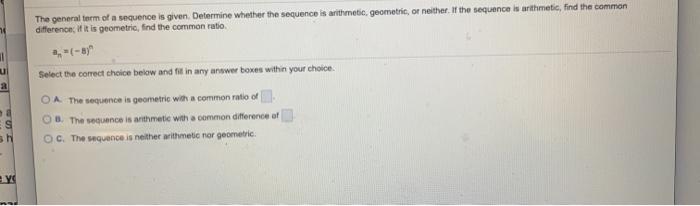 Solved The general term of a sequence is given Determine | Chegg.com