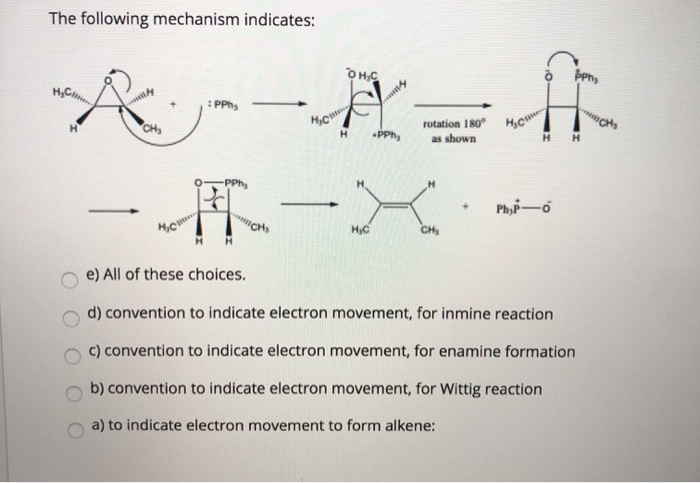 Solved The following mechanism indicates: cs rotation 180° | Chegg.com