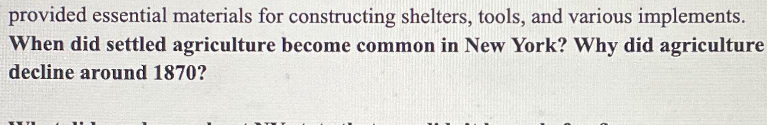 when-did-settled-agriculture-become-common-in-new-chegg