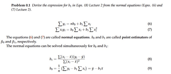 Solved Problem 0.1 Derive The Expression For B In Egn. (8) | Chegg.com