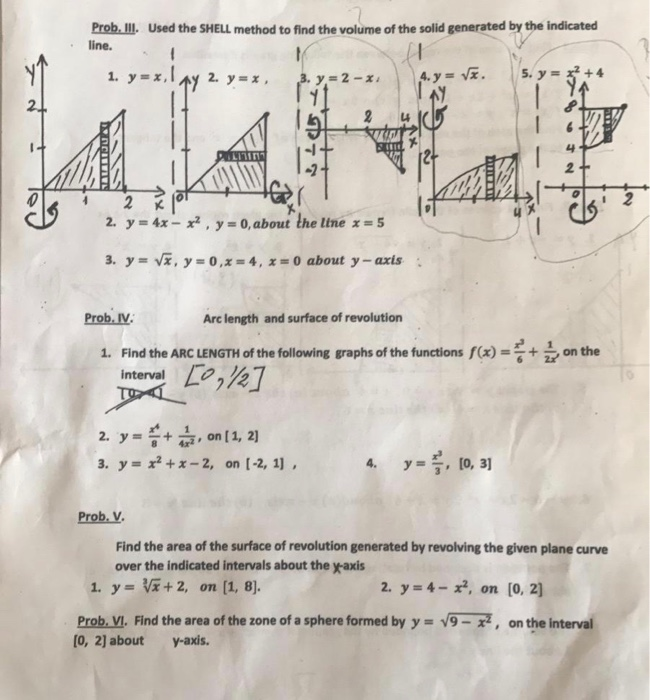 Solved Prob Find The Area Of The Region Between The Chegg Com