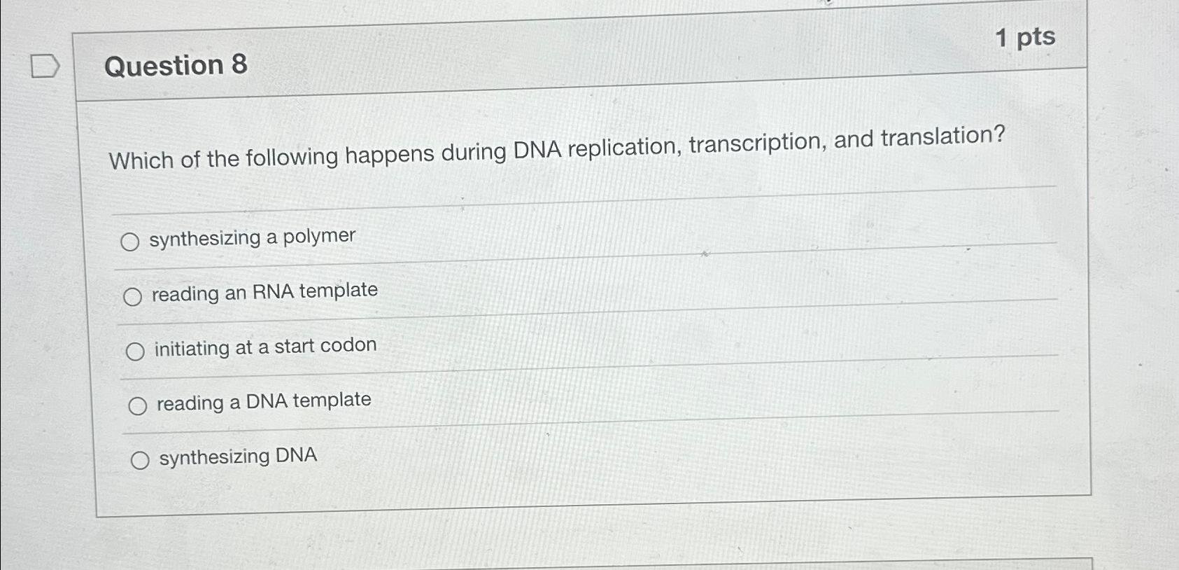 Solved Question 81 ﻿ptsWhich of the following happens during | Chegg.com