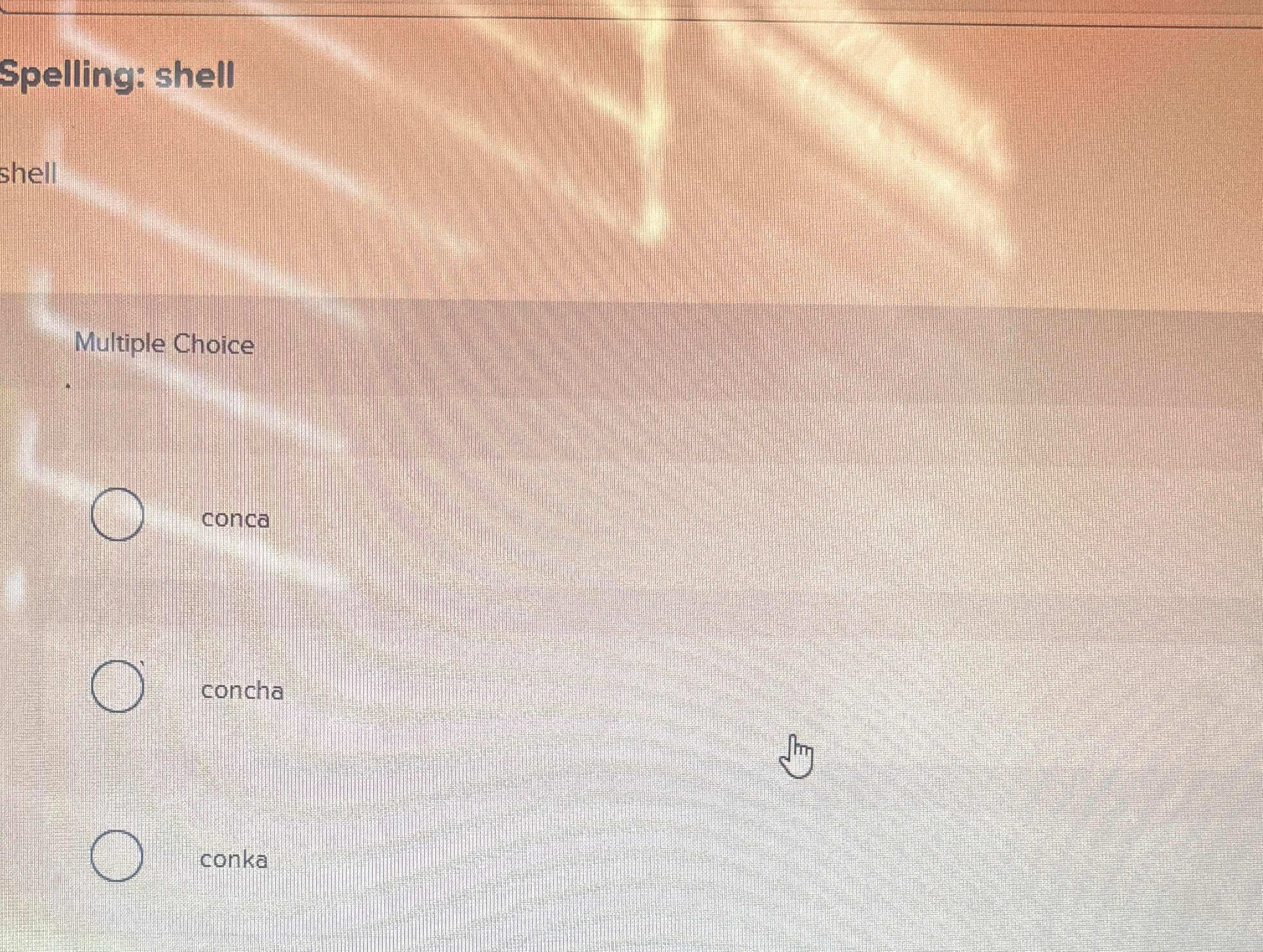 Solved Spelling: shellshellMultiple Choice | Chegg.com