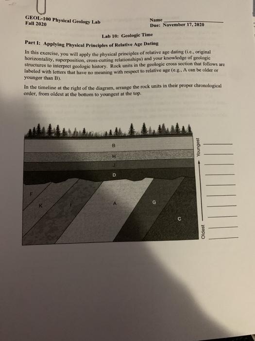GEOL-100 Physical Geology Lab Fall 2020 Name Due: | Chegg.com