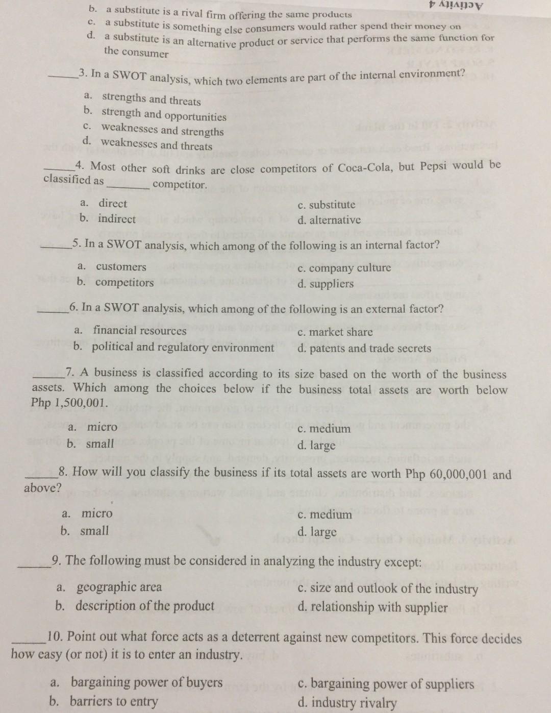 Solved Instructions: Read Each Question Carefully. Select | Chegg.com