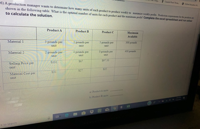 Solved A production manager wants to determine how many | Chegg.com