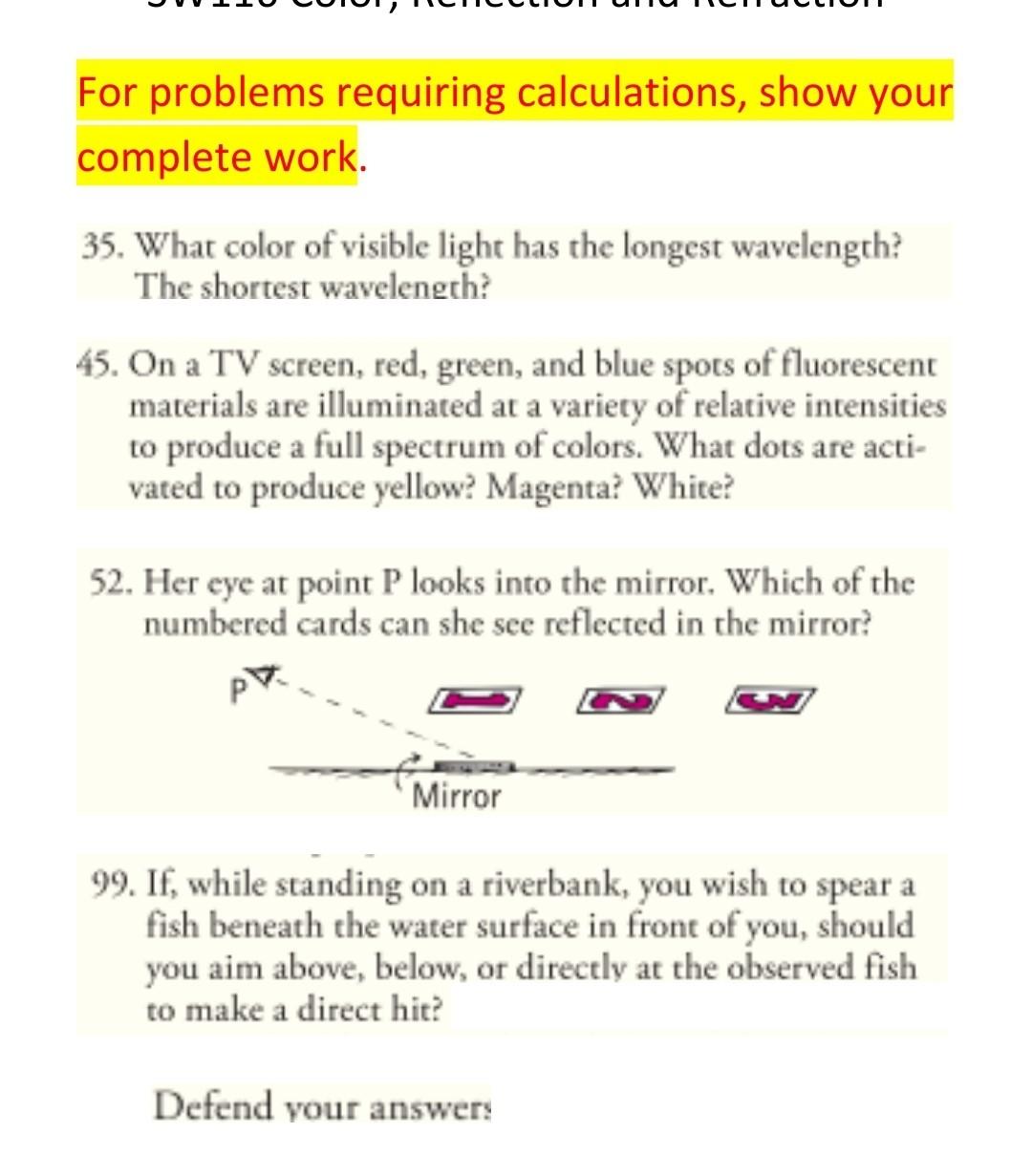 Solved For problems requiring calculations, show your | Chegg.com