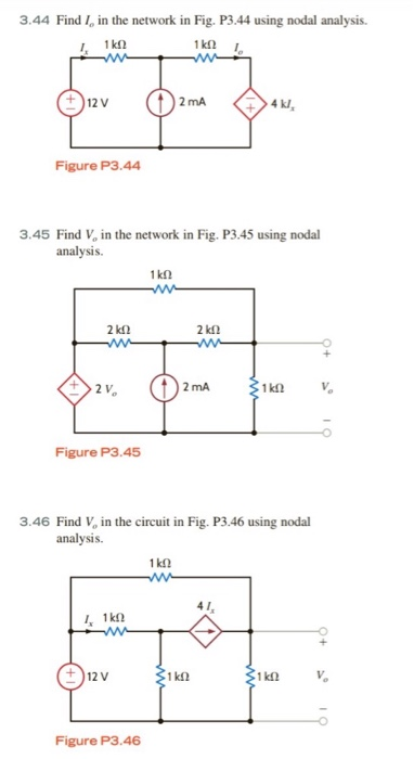 Solved 3 44 Find I In The Network In Fig P3 44 Using Nodal