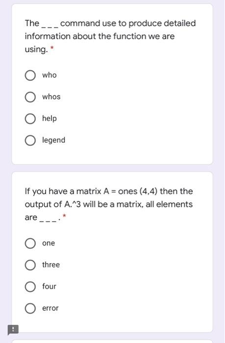 Solved To produce an m-by-n matrix with 1 on the main | Chegg.com