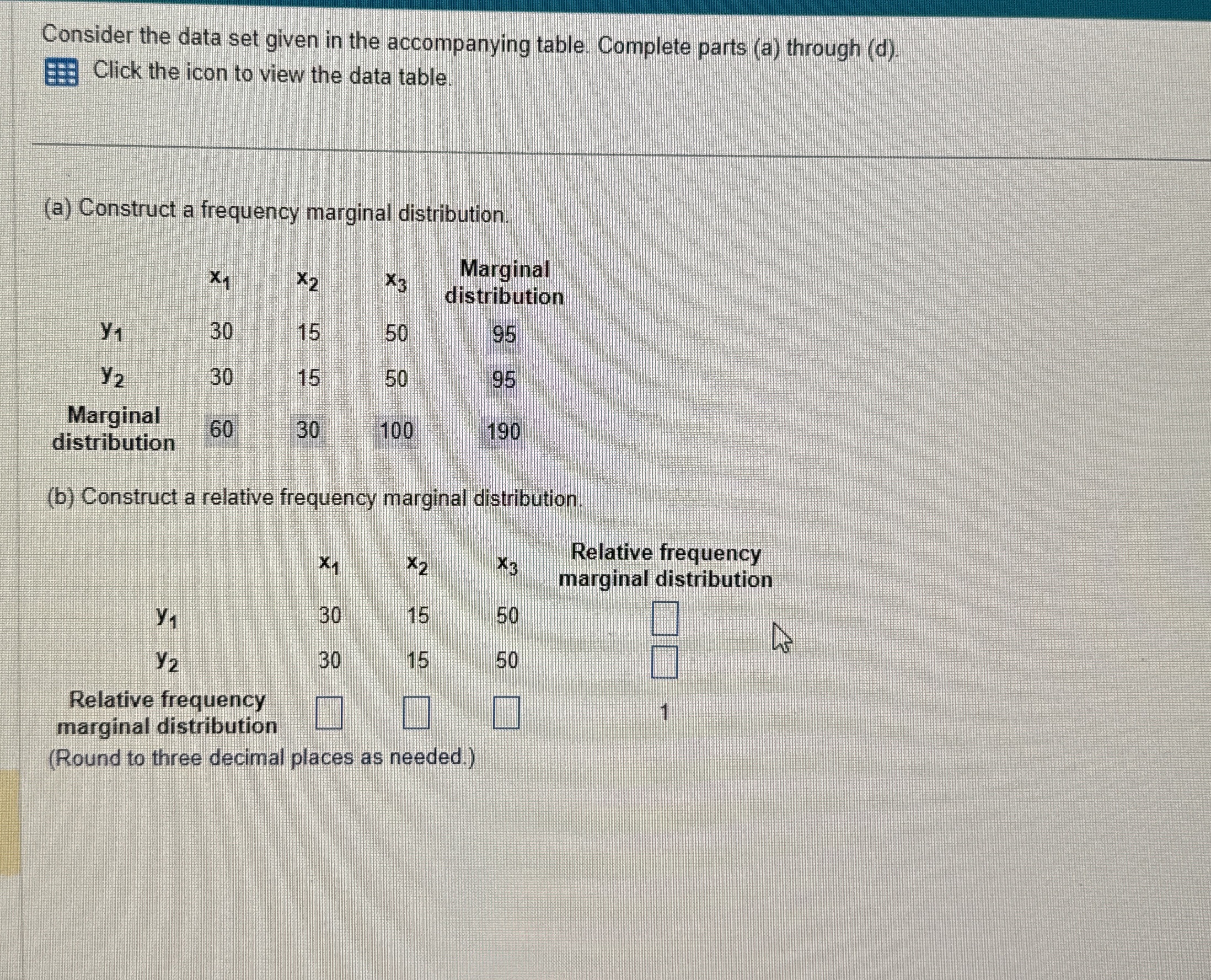 Consider The Data Set Given In The Accompanying Chegg Com