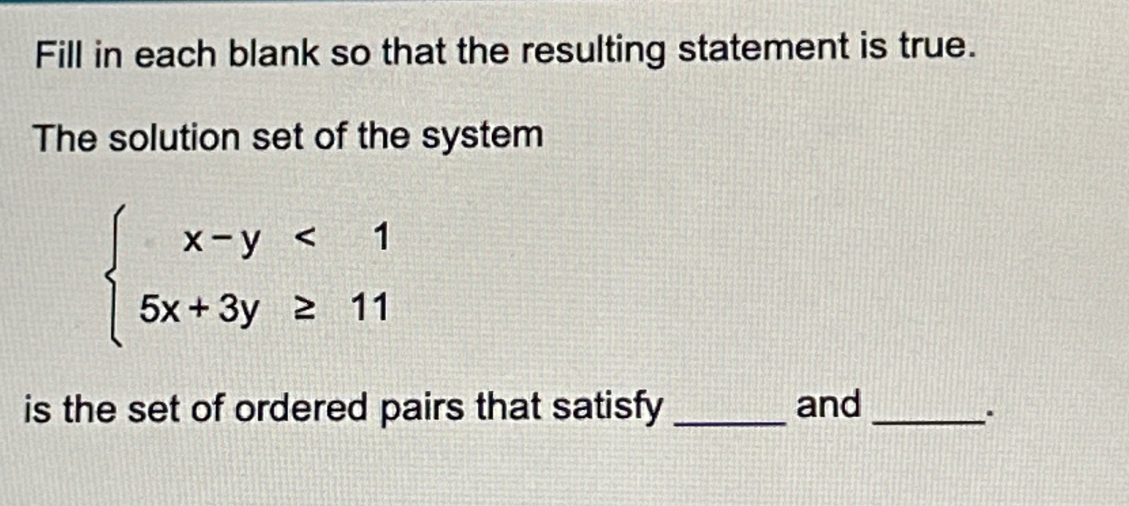 Solved Fill in each blank so that the resulting statement is | Chegg.com