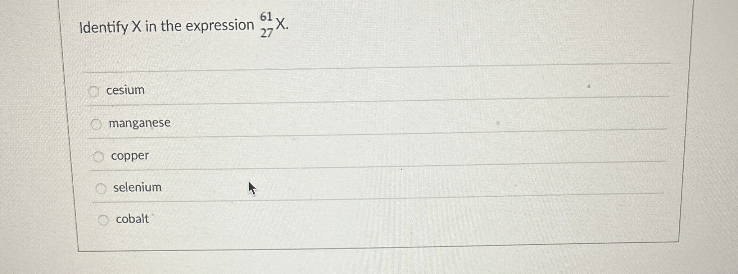 Solved Identify x ﻿in the expression | Chegg.com