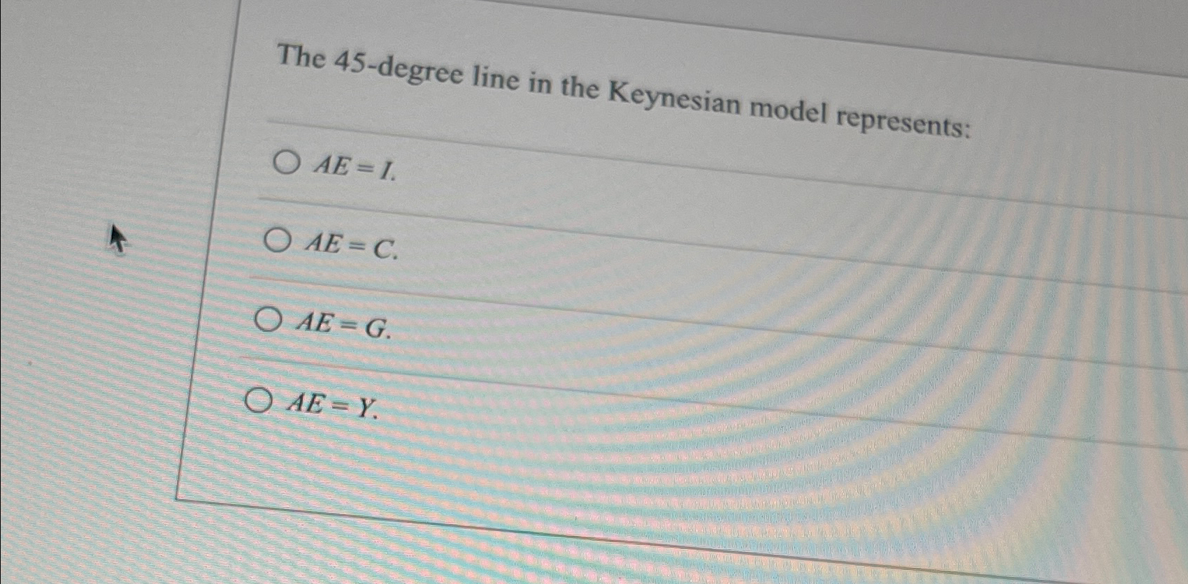 Solved The 45 -degree Line In The Keynesian Model | Chegg.com