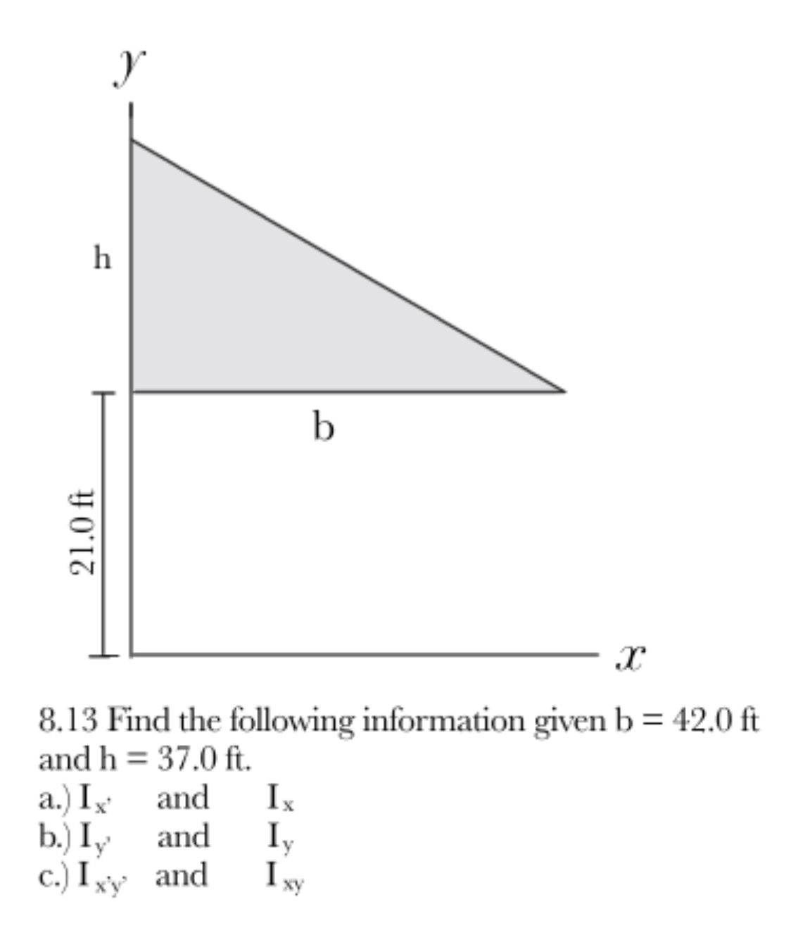 Solved 8.13 ﻿Find the following information given b=42.0ft | Chegg.com