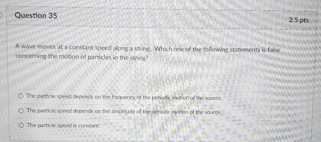 Solved Question 34 25 Pts For A Given Medium The Frequency 7342