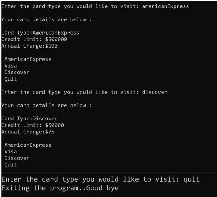 Solved Project10 package will include Credit CardDemo.java → | Chegg.com