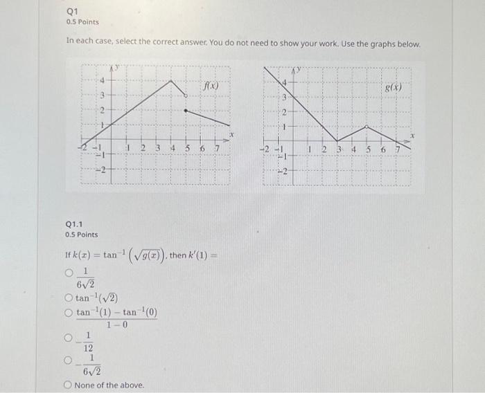 Solved Q1 0.5 Points In each case, select the correct | Chegg.com