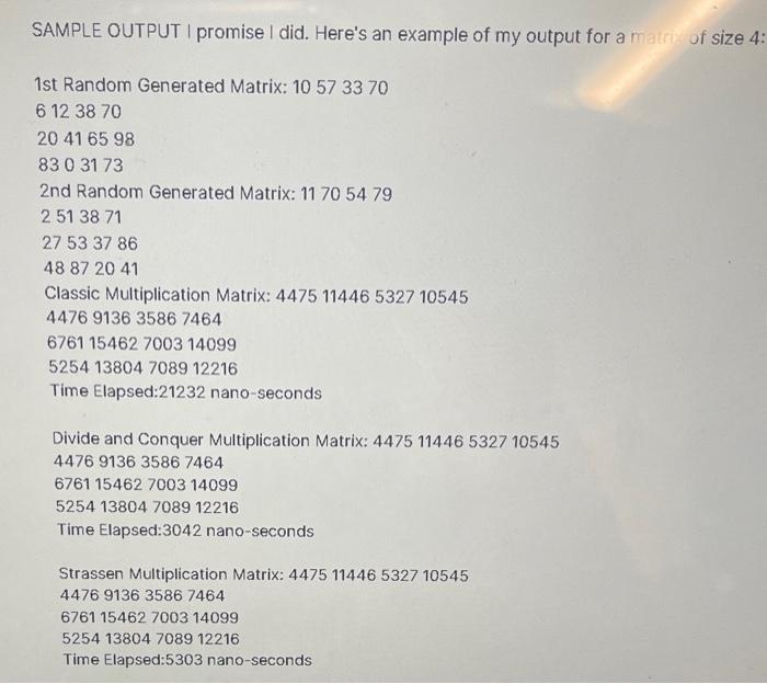 Solved a. Classical matrix multiplication b. | Chegg.com