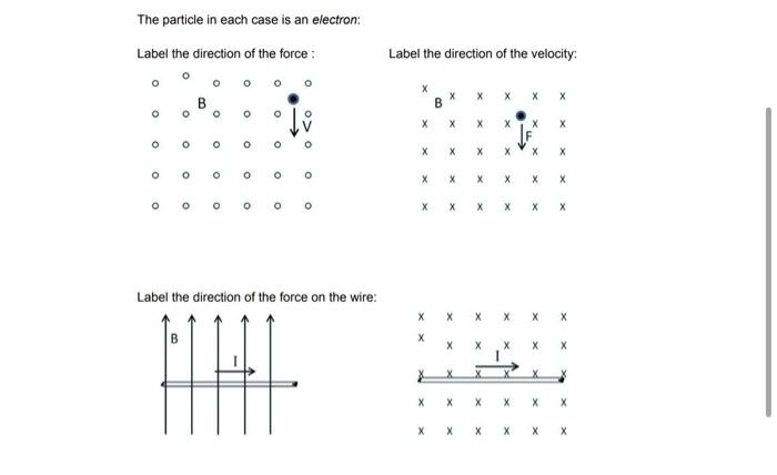 Solved The particle in each case is an electron: Label the | Chegg.com
