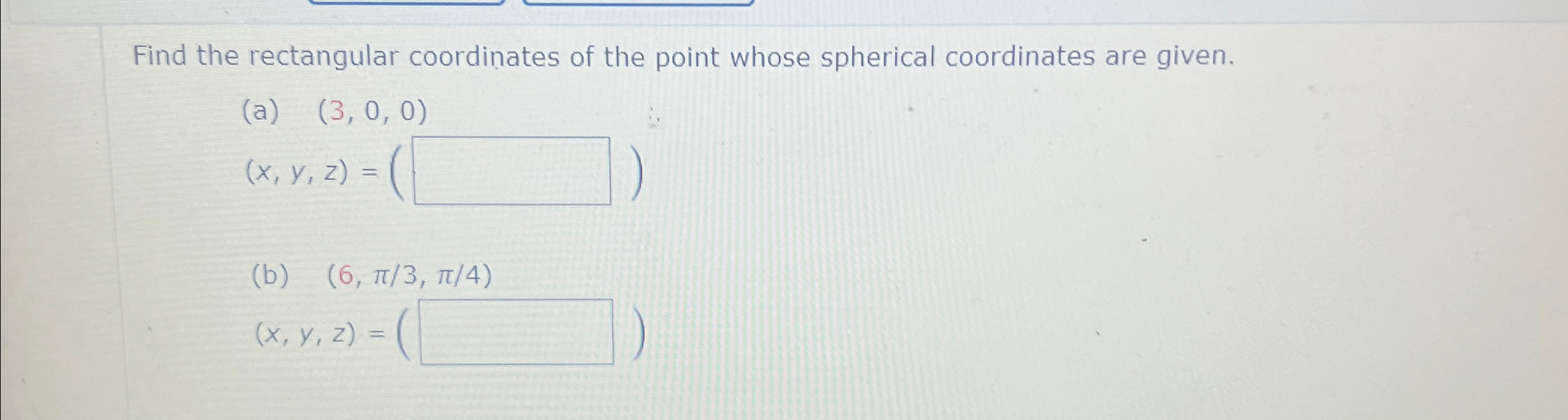 Solved Find the rectangular coordinates of the point whose | Chegg.com